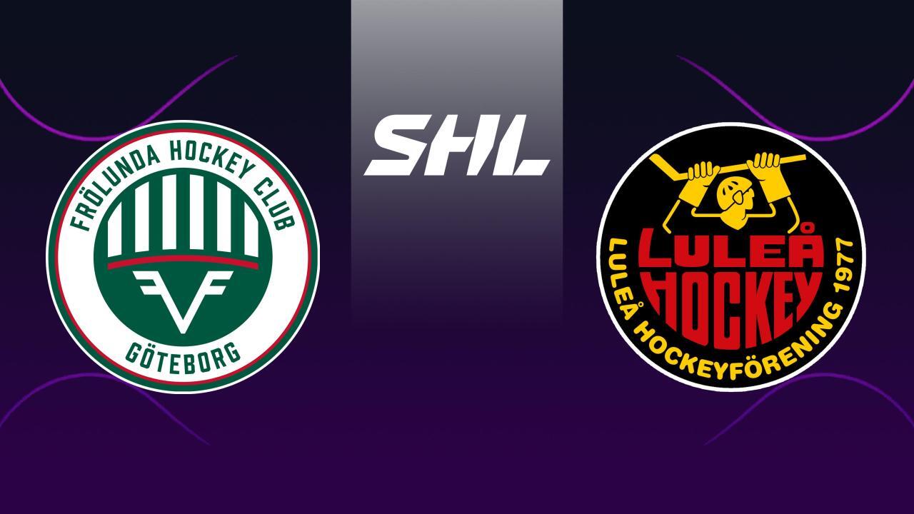 Lední hokej: SHL, základní část, dnešní: Frölunda - Lulea