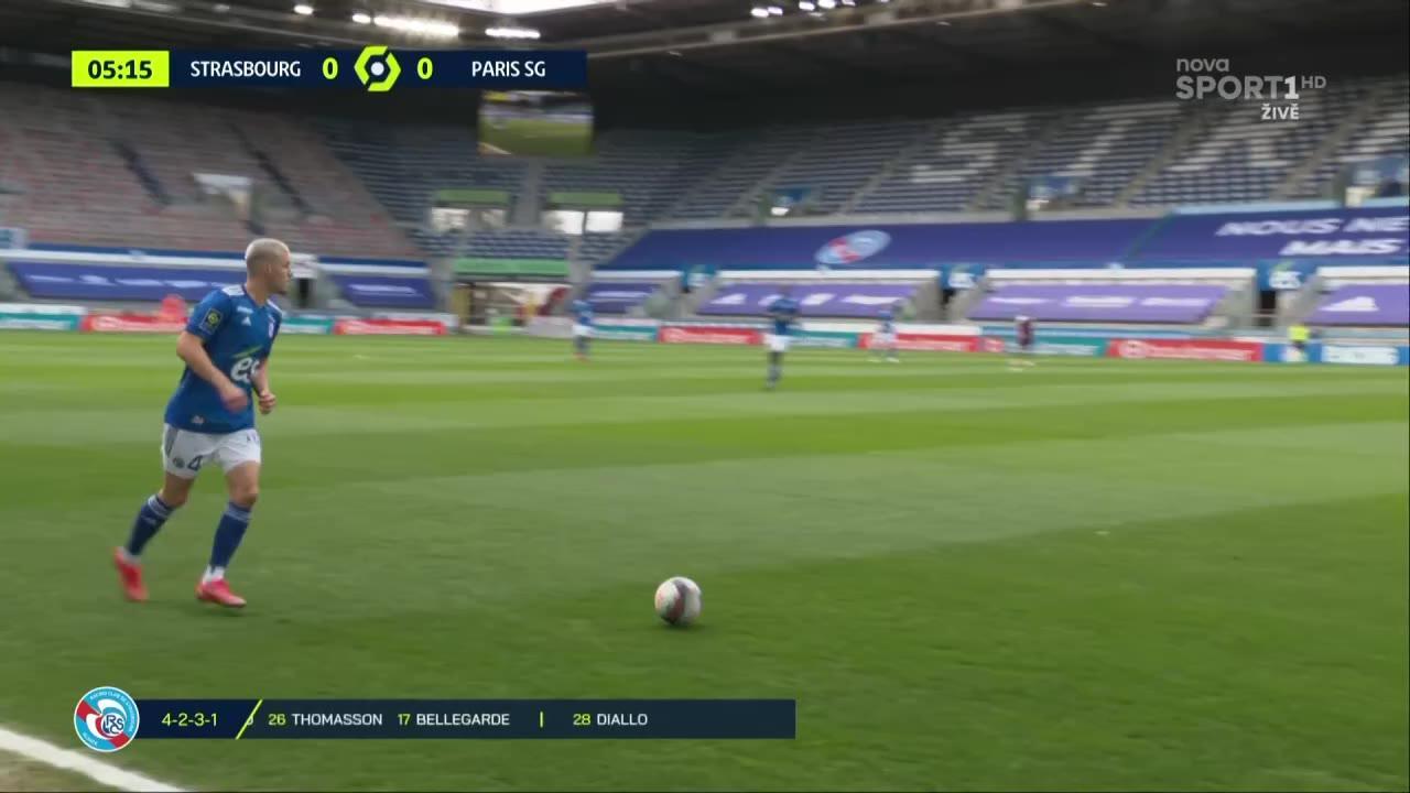 Fotbal: Racing Strasbourg - Paris Saint - Germain